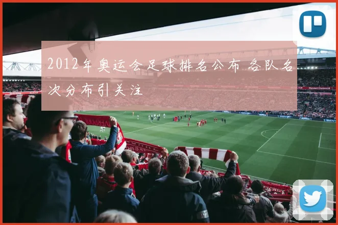 2012年奥运会足球排名公布 各队名次分布引关注